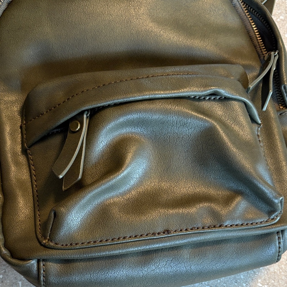 Universal Thread Dark Brown/ Olive Mini Backpack - image 5